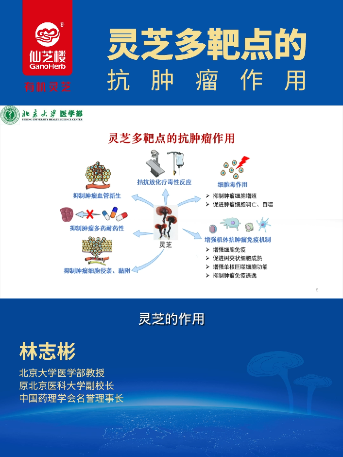 Zhi-Bin Lin: Multi-targeted antitumor effects of Ganoderma lucidum
